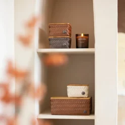 Top Fit Tiny oppbevaringskurv m/lokk 13x13x8 cm champagne