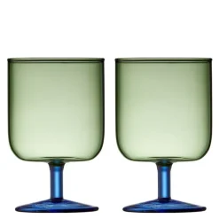 Torino vinglass 30 cl 2 stk grønn/blå