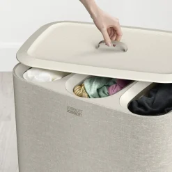 Tota Trio skittentøyskurv 90L ecru