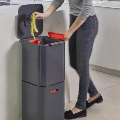 Totem søppelspann 2x20L mørk grå