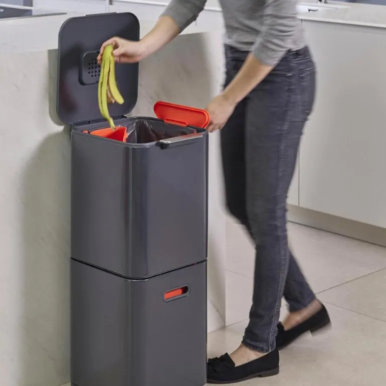 Totem søppelspann 2x20L mørk grå