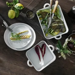 Toulouse kvadratisk ildfast form 17,5x17,5x4,5 cm hvit