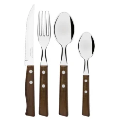 Tradicional bestikksett 24 deler brun