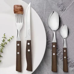 Tradicional bestikksett 24 deler brun