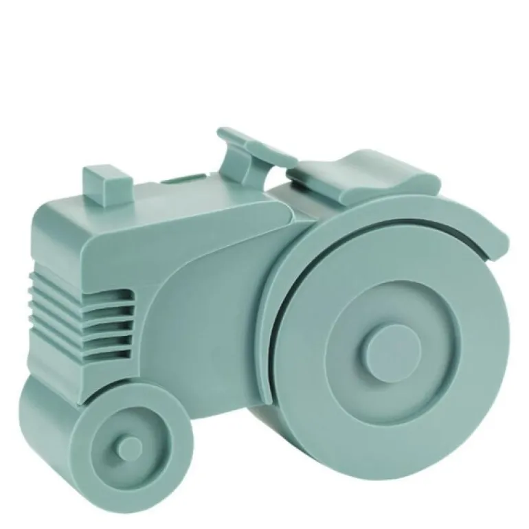 Traktor matboks i plast blågrønn