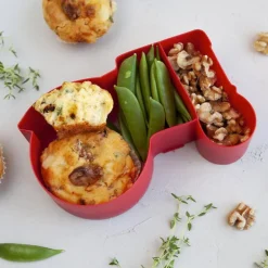 Traktor matboks i plast rød