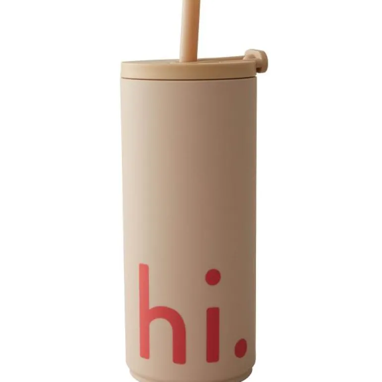 Travel kopp med sugerør Hi 50 cl beige
