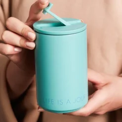 Travel termokopp Life is a journey 35 cl turkis