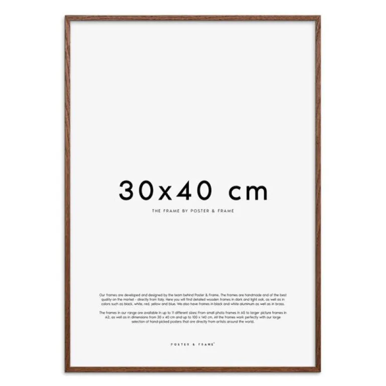 Treramme 30x40 cm mørk eik