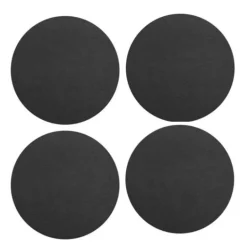 Troja glassbrikker rund 4 stk svart