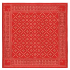 Åttebladrose bordduk 80x80 cm rød