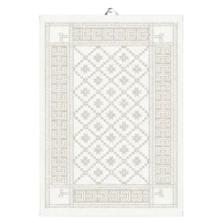 Åttebladrose håndkle 50x70 cm beige
