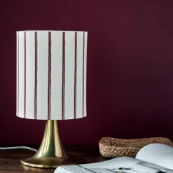 Tulip bordlampe 38 cm antikk messingfinish