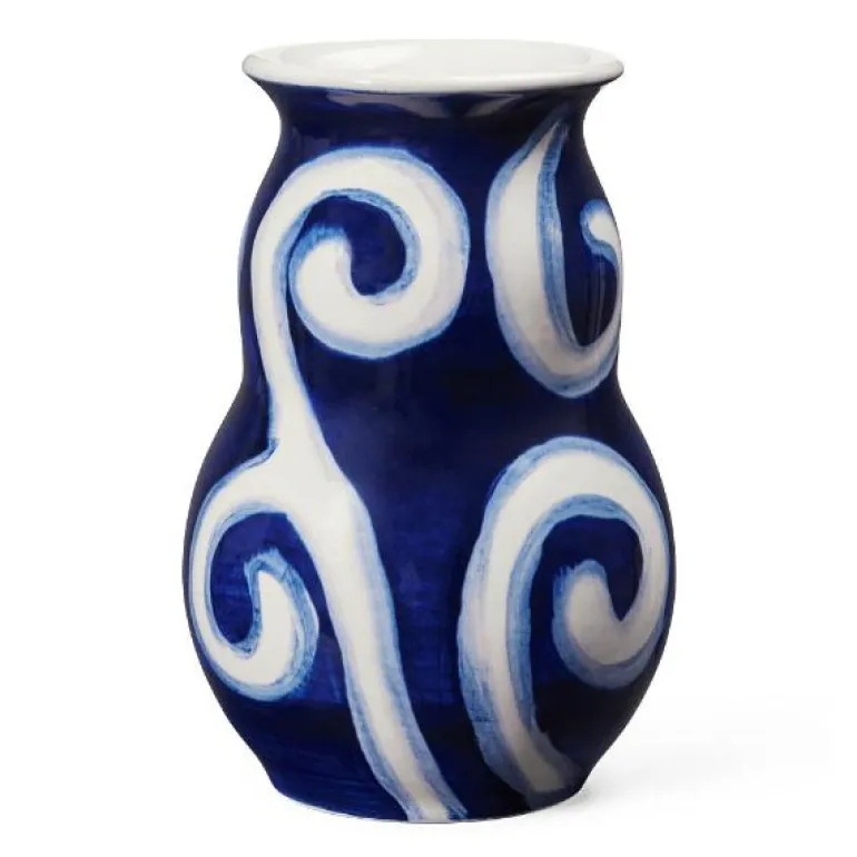 Tulle vase 13 cm blå