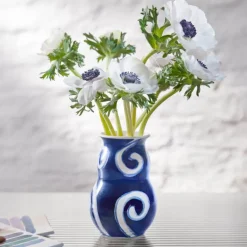 Tulle vase 13 cm blå