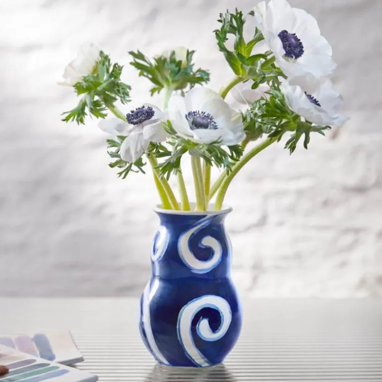 Tulle vase 13 cm blå