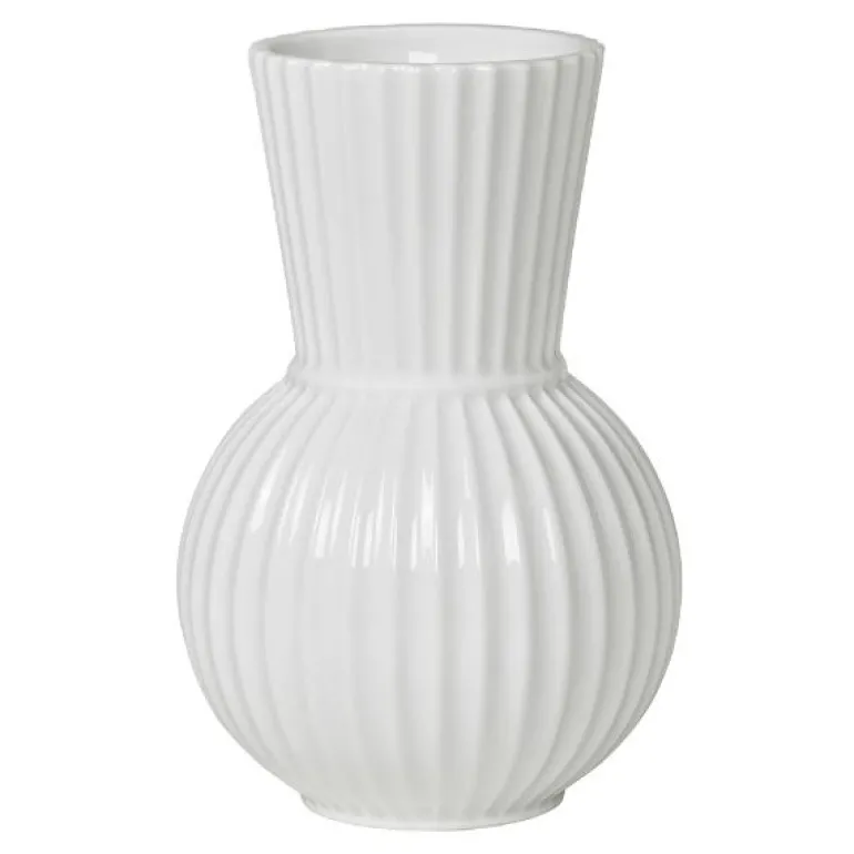 Tura vase 18 cm porselen hvit