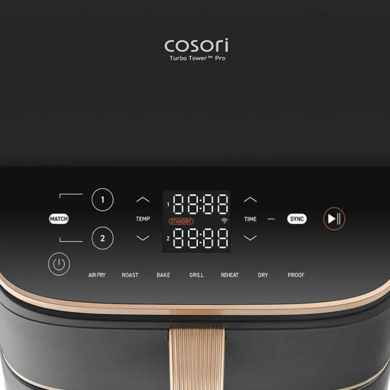 Turbo Tower Pro airfryer 10,8L mørk grå/roségull