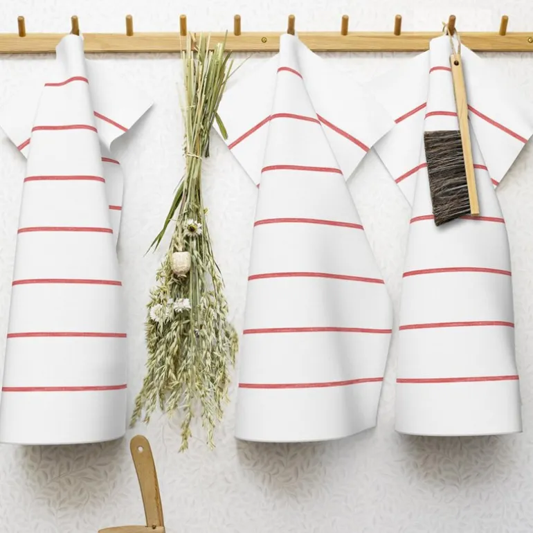 Tvärs kjøkkenhåndkle 50x70 cm rød