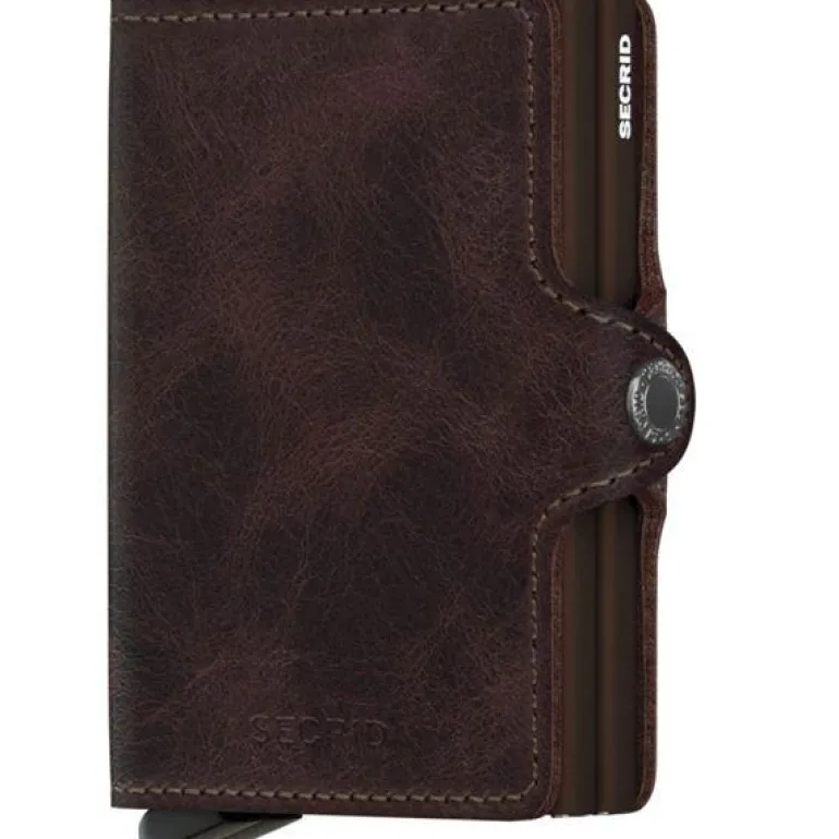 Twinwallet lommebok m/kortholder brun