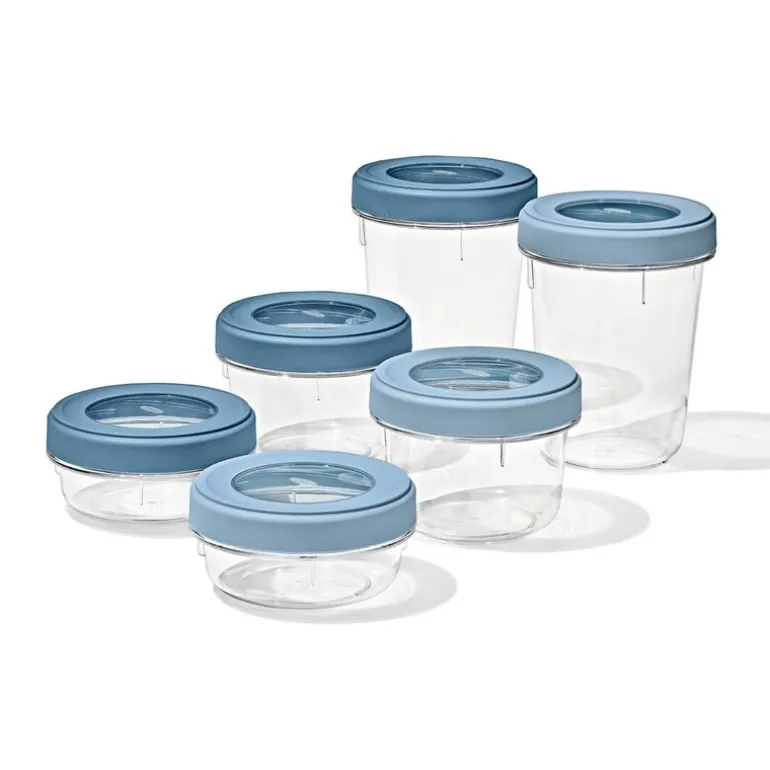 Twist & Stack oppbevaringsboks 59,2 cl 2 stk klar/blå