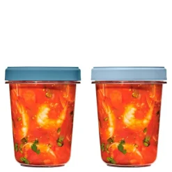 Twist & Stack oppbevaringsboks 94,6 cl 2 stk klar/blå