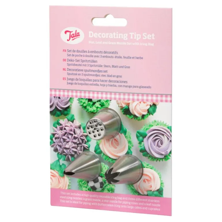 Tyllsett 3 deler løv gress blomst