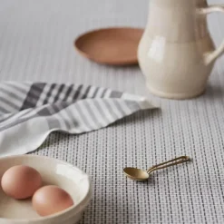 Tøyserviett 55x55 cm large checks hvit