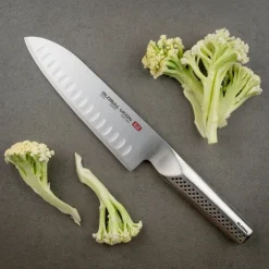 Ukon knivsett santokukniv GU-04 hulslipt 19 cm + knivsliper G-91/SB våtslip