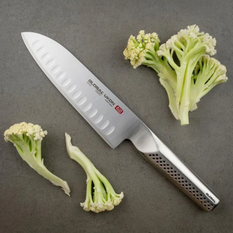 Ukon santokukniv m/luftlommer 18,5 cm