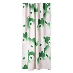 Unikko dusjforheng 200x180 cm hvit/rosa/grønn