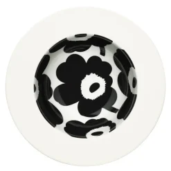 Unikko dyp asjett 20 cm hvit/svart