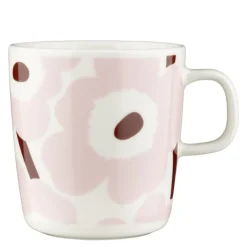 Unikko krus 40 cl hvit/rosa/chestnut