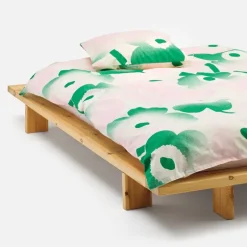 Unikko putetrekk 50x70 cm hvit/rosa/grønn