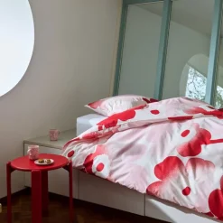Unikko sengesett 210x150 cm rosa/rød