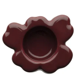 Unikko telysholder 3x10 cm reddish brown