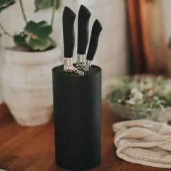 Universal knivblokk 22 cm svart