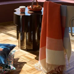 Valssi putetrekk 50x50 cm hvit/mørk grønn/oransje