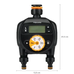 Vanningstimer dobbel til vannslange svart