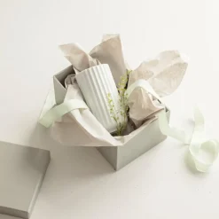 Vase h8 cm, 5 cm hvit