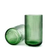 Vase h25 cm grønn glass