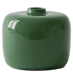 Verona vase bred 15 cm grønn