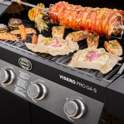 Videro Pro G4-S Vario+ gassgrill 20500W svart