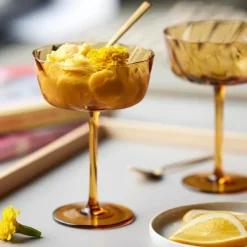 Vienna champagneskål 35 cl 4 stk amber