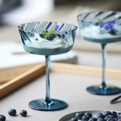 Vienna champagneskål 35 cl 4 stk blå