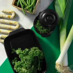 Vig ovnfast fat 33x20,5x7,5 cm antik svart