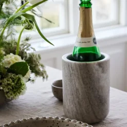 Vinkjøler marmor 17 cm beige