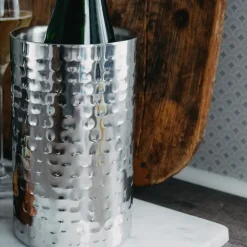 Vinkjøler 12x20 cm hamret rustfritt stål