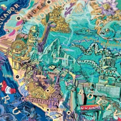 Vinpuslespill Sør-Amerika 1000 brikker