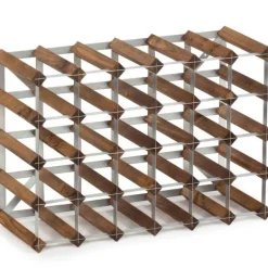 Vinstativ 30 flasker mørk eik